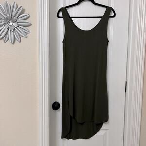 Heart hips olive green high low dress size M